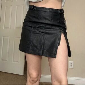 NWT Free People Mini Skirt faux leather